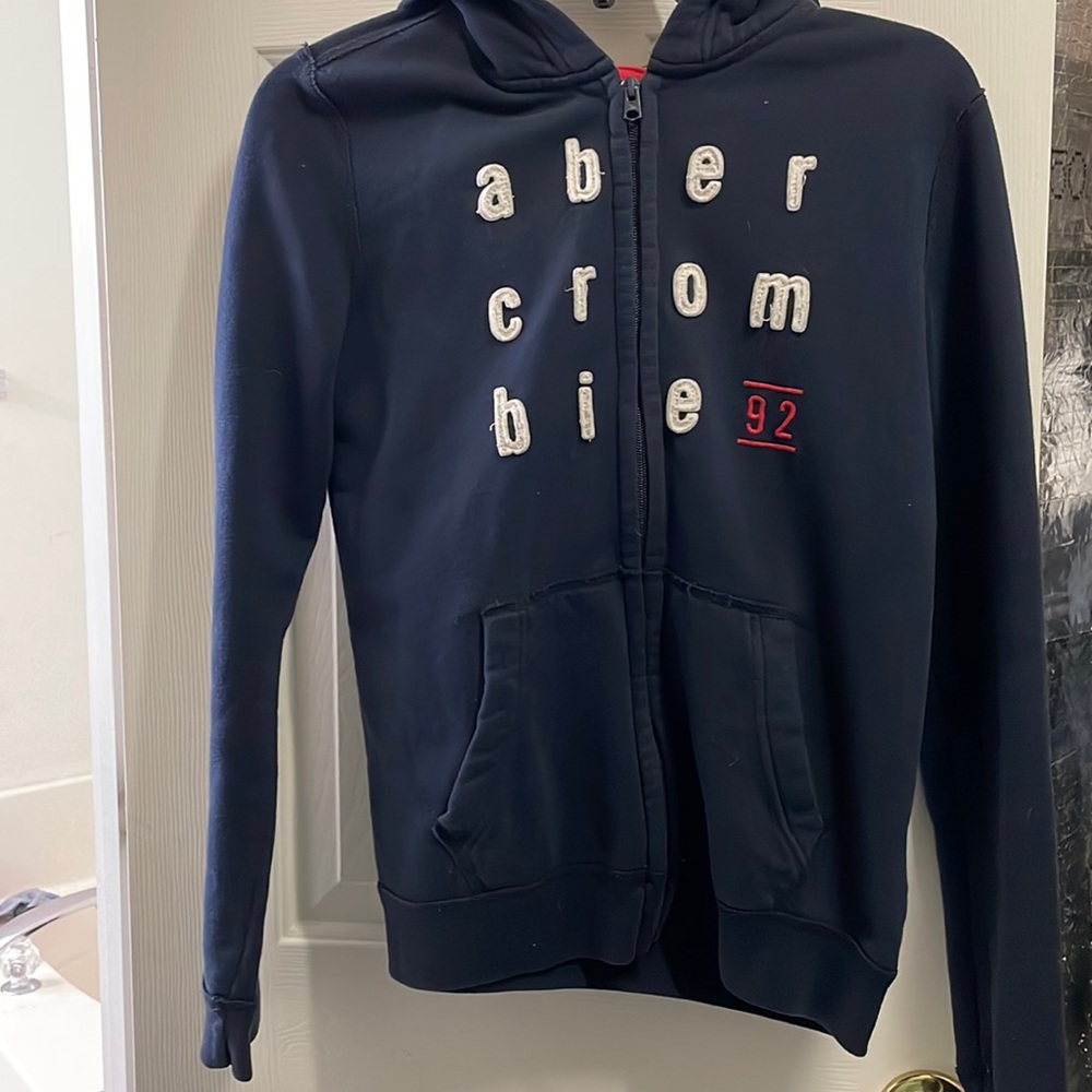 Boys Abercrombie jacket XL navy blue